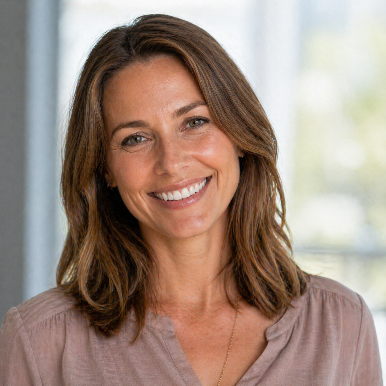 Patient smiling after procedure